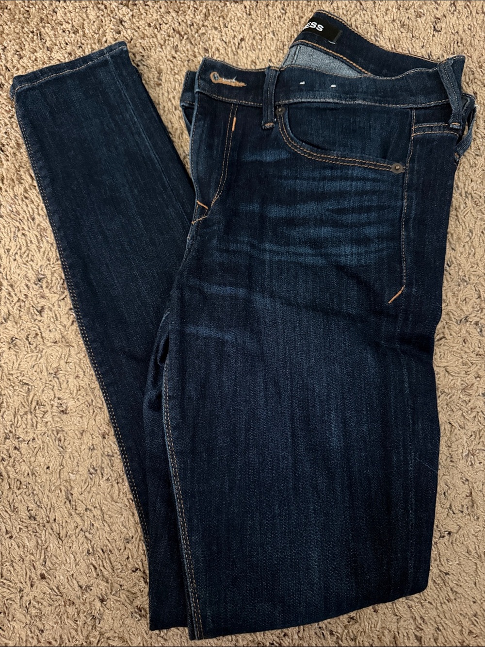 Women’s size 6 Dark Blue express mid rise stretch Jean leggings